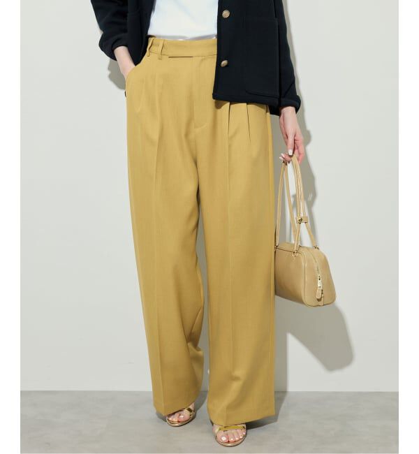 SLOBE IENA「PEツイルワイド2タックスラックス」|スラックス|