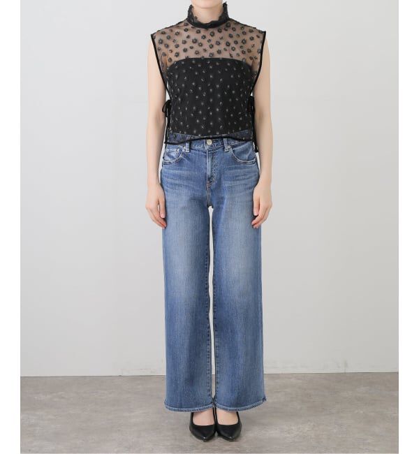 IENA LA BOUCLE「IENA LA BOUCLE フラワーモチーフチュールベスト」|シャツ・ブラウス|