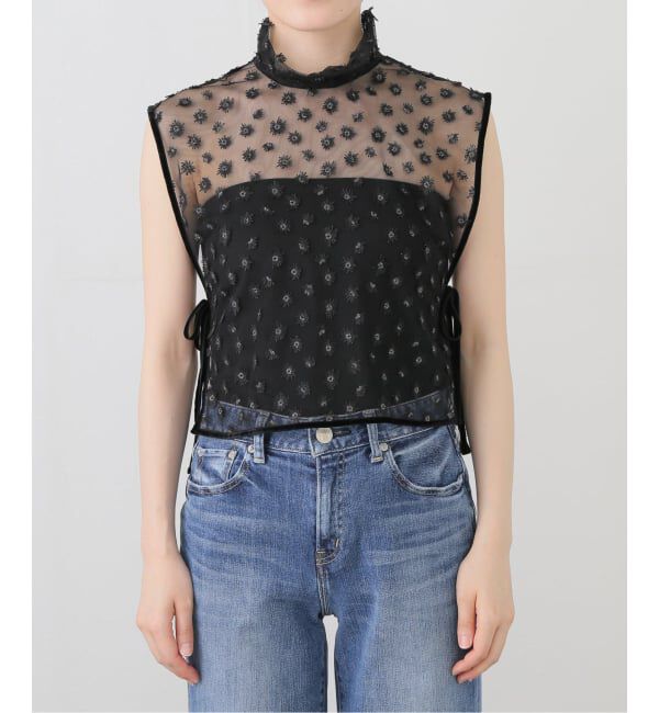 IENA LA BOUCLE「IENA LA BOUCLE フラワーモチーフチュールベスト」|シャツ・ブラウス|