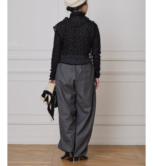 IENA LA BOUCLE「IENA LA BOUCLE フラワーモチーフチュールベスト」|シャツ・ブラウス|