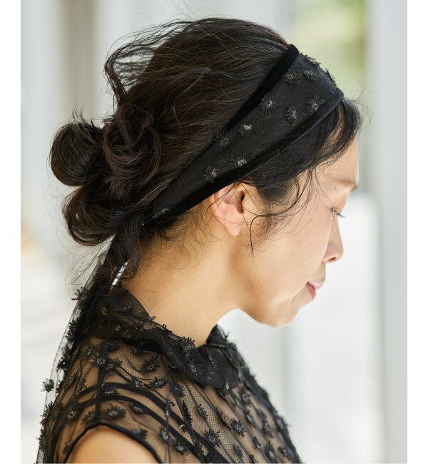 IENA LA BOUCLE「IENA LA BOUCLE フラワーチュールリボン」|その他|ブラック