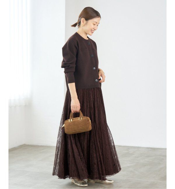 IENA「レースプリーツスカート」|スカート|
