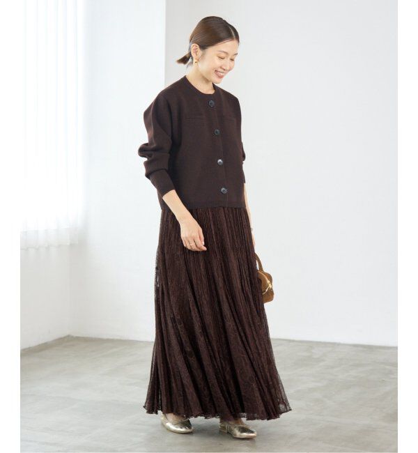 IENA「レースプリーツスカート」|スカート|