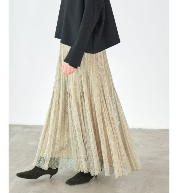 IENA「レースプリーツスカート」|スカート|