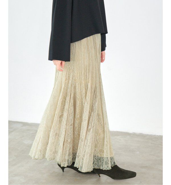IENA「レースプリーツスカート」|スカート|