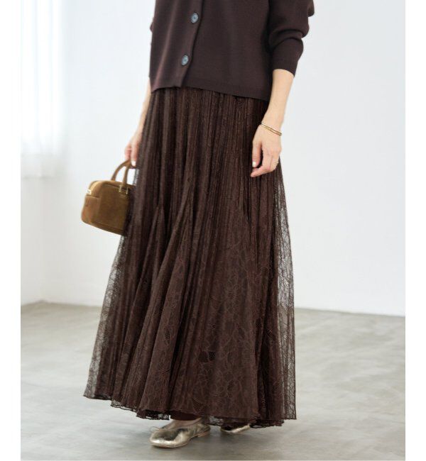 IENA「レースプリーツスカート」|スカート|