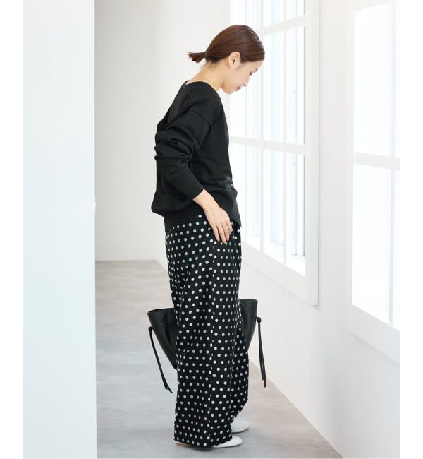 IENA「《WEB限定/追加》ドットジャガードイージーパンツ」|その他|