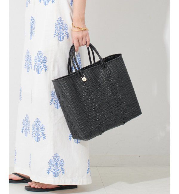 SLOBE IENA「《追加》LETRA/レトラ メルカドバッグ」|トートバッグ|ブラック