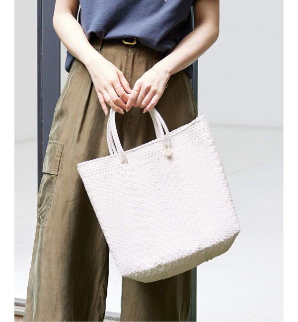 SLOBE IENA「《追加》LETRA/レトラ メルカドバッグ」|トートバッグ|ホワイト