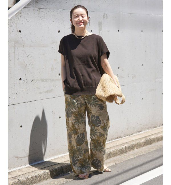 IENA「《追加6》 コットンストレッチ NEOワイドクループルオーバー」|ニット・セーター|