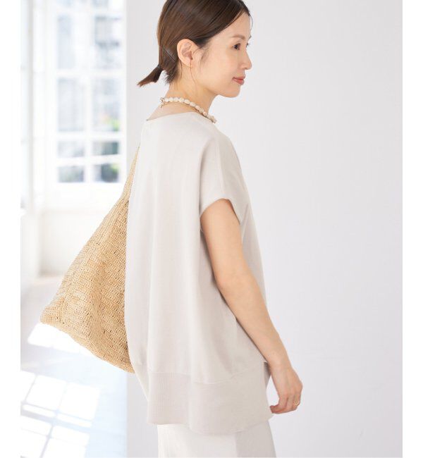 IENA「《追加6》 コットンストレッチ NEOワイドクループルオーバー」|ニット・セーター|