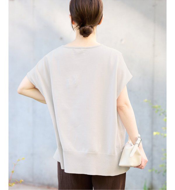 IENA「《追加6》 コットンストレッチ NEOワイドクループルオーバー」|ニット・セーター|