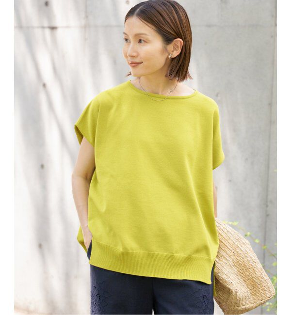 IENA「《追加6》 コットンストレッチ NEOワイドクループルオーバー」|ニット・セーター|