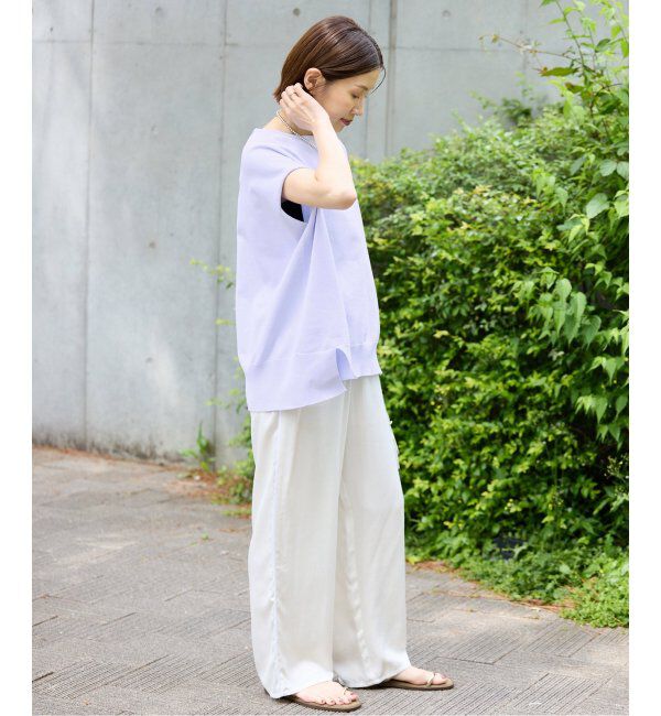 IENA「《追加6》 コットンストレッチ NEOワイドクループルオーバー」|ニット・セーター|