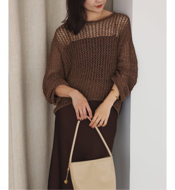 SLOBE IENA「LOGAN/ローガン SLOBE別注 メッシュプルオーバー」|ニット・セーター|