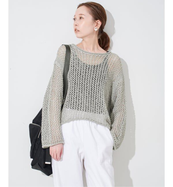 SLOBE IENA「LOGAN/ローガン SLOBE別注 メッシュプルオーバー」|ニット・セーター|