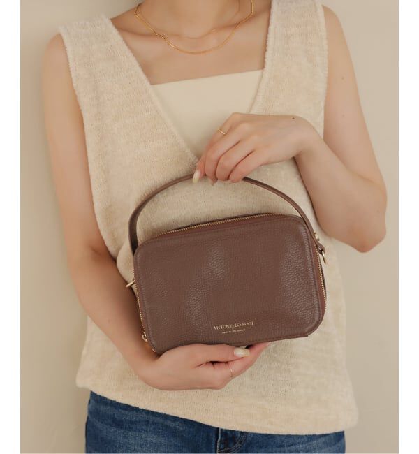 SLOBE IENA「ANTONELLO MASI/アントネッロマージ SLOBE別注 レザーハンドルバッグ」|ハンドバッグ|ブラウン