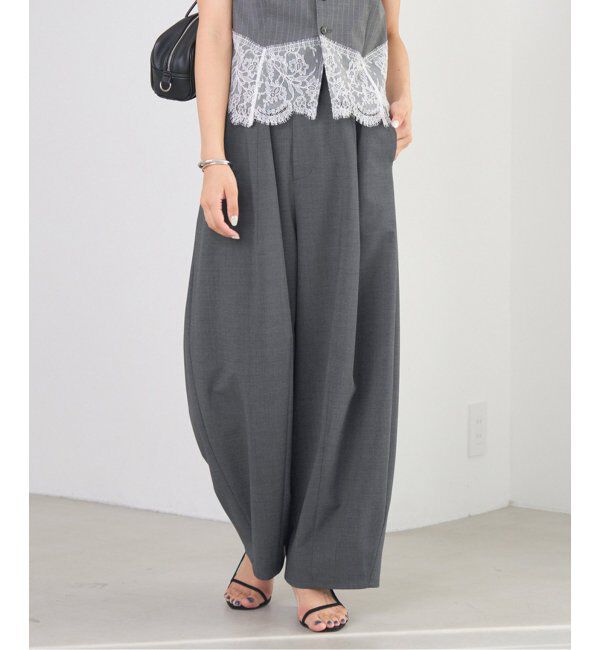 IENA「コクーンパンツ」|スラックス|グレーA