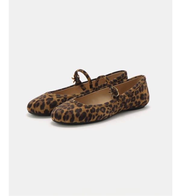 IENA「GIANVITO ROSSI/ジャンヴィト ロッシ CARLA LEOPARD バレエシューズ G22223-05OMCMD」|バレエシューズ|ブラウン
