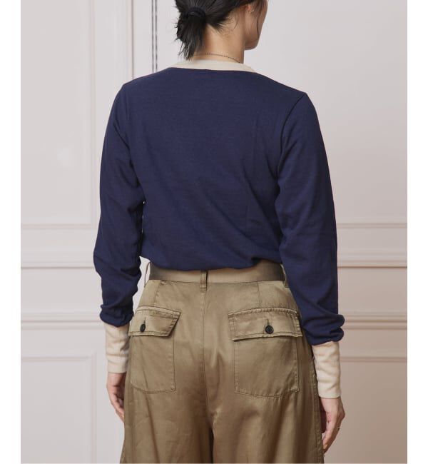 IENA LA BOUCLE「《追加》【fifi original collection】trim ロングスリーブTシャツ」|Tシャツ・カットソー|