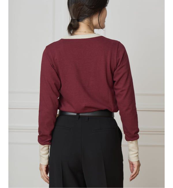 IENA LA BOUCLE「《追加》【fifi original collection】trim ロングスリーブTシャツ」|Tシャツ・カットソー|