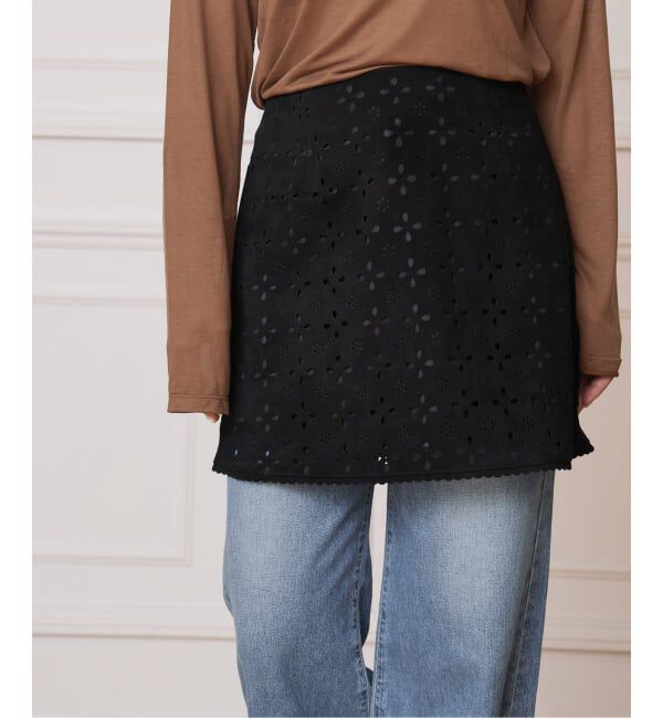 IENA LA BOUCLE「IENA LA BOUCLE Punching Suede Mini Skirt」|スカート|