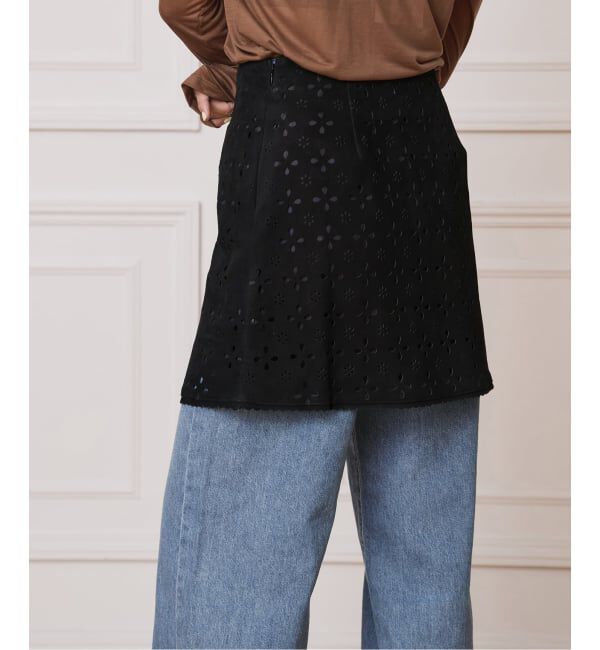 IENA LA BOUCLE「IENA LA BOUCLE Punching Suede Mini Skirt」|スカート|