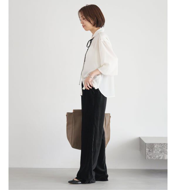 IENA「ミニラウンドカラーブラウス」|シャツ・ブラウス|