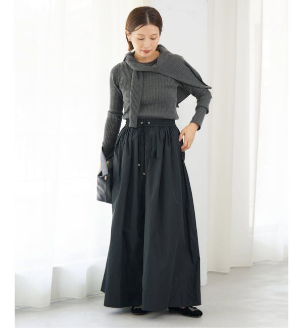 IENA「《追加》イタリア ヤーン RIB クループルオーバー」|ニット・セーター|