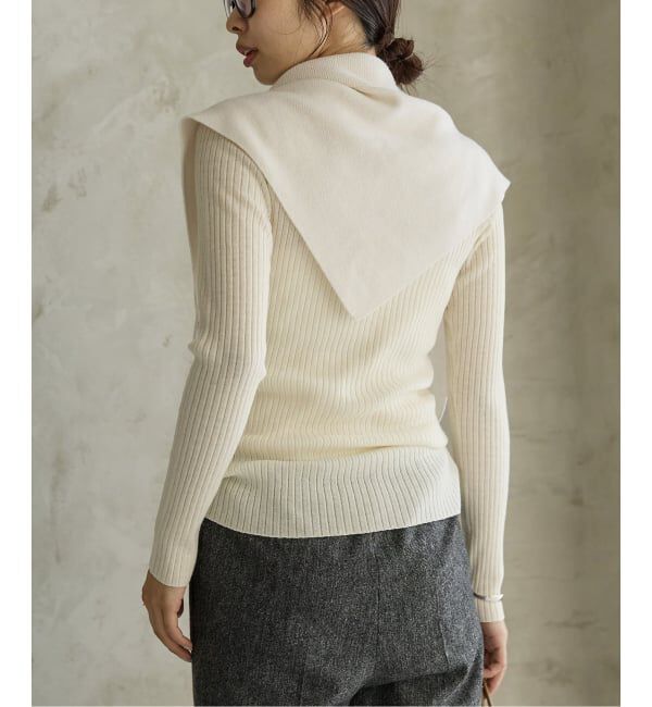 IENA「《追加》イタリア ヤーン RIB クループルオーバー」|ニット・セーター|