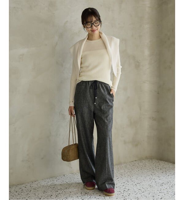 IENA「《追加》イタリア ヤーン RIB クループルオーバー」|ニット・セーター|