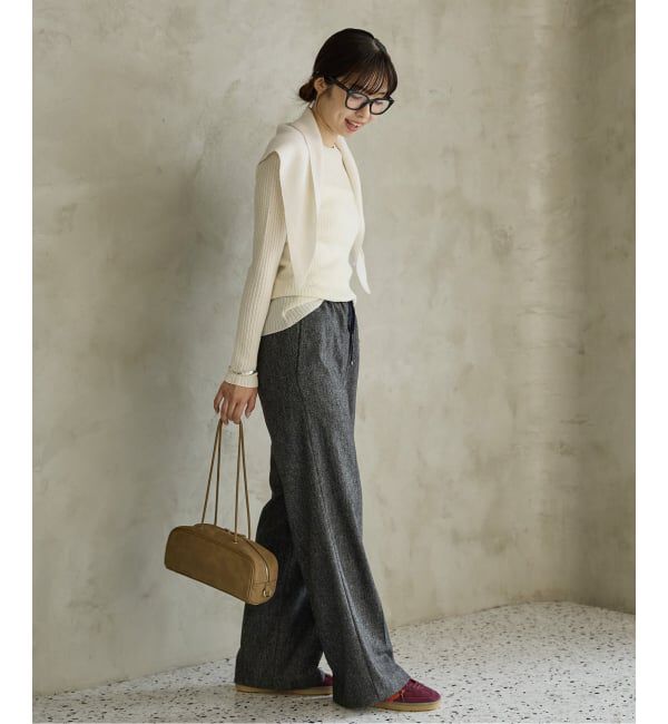 IENA「《追加》イタリア ヤーン RIB クループルオーバー」|ニット・セーター|