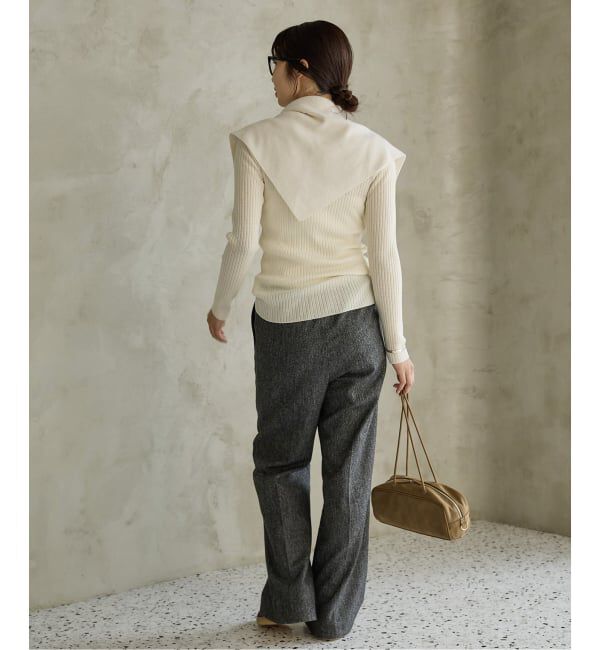 IENA「《追加》イタリア ヤーン RIB クループルオーバー」|ニット・セーター|