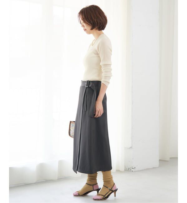 IENA「《追加》イタリア ヤーン RIB クループルオーバー」|ニット・セーター|