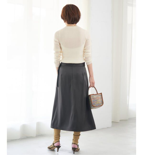 IENA「《追加》イタリア ヤーン RIB クループルオーバー」|ニット・セーター|