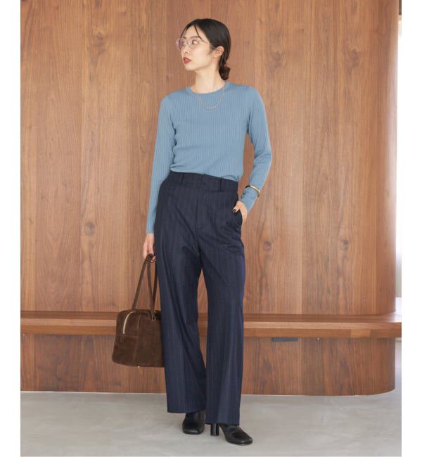 IENA「《追加》イタリア ヤーン RIB クループルオーバー」|ニット・セーター|