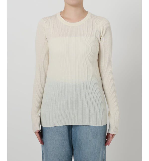 IENA「《追加》イタリア ヤーン RIB クループルオーバー」|ニット・セーター|