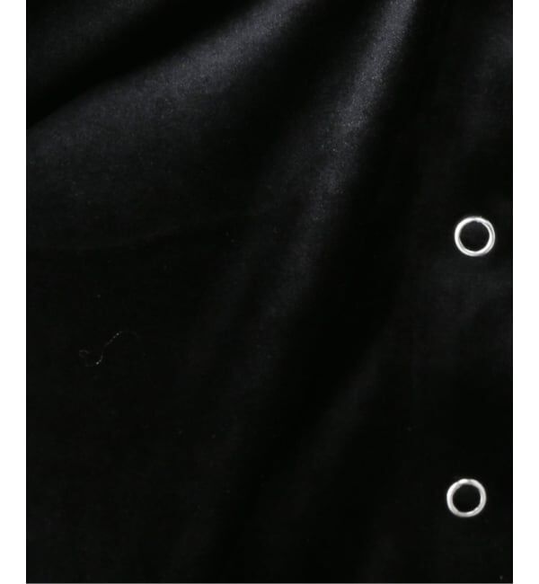 SLOBE IENA「ベロアスナップ5分袖カーディガン」|カーディガン|