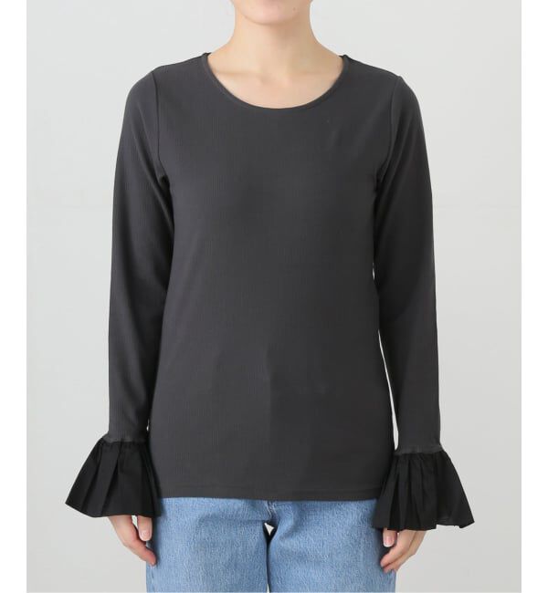 SLOBE IENA「テレコバルーンスリーブプルオーバー」|Tシャツ・カットソー|グレー