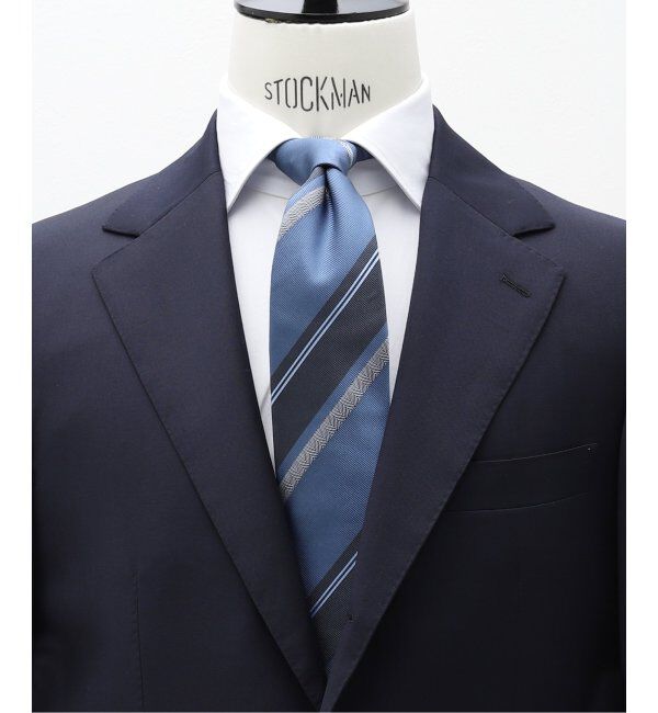 EDIFICE「Holliday & Brown(ホリデー & ブラウン) Ex.ジャカードストライプ W6155/Q5363/W6257」|ネクタイ・蝶ネクタイ|ネイビー A