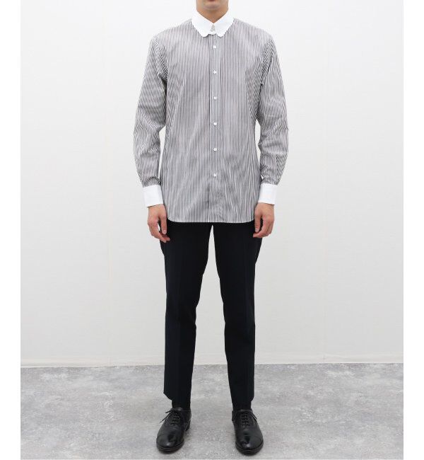 EDIFICE「D.ラウンドタブ クレリックシャツ ストライプ」|シャツ・ブラウス|