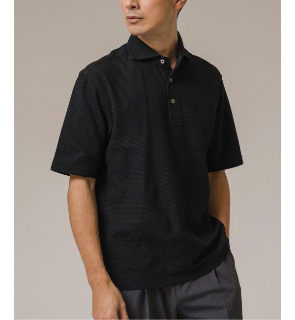 EDIFICE「《追加》"吸水速乾＆高通気機能" COOLMAX ハニカムボーダー ポロシャツ」|ポロシャツ|