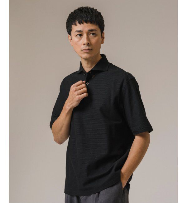 EDIFICE「《追加》"吸水速乾＆高通気機能" COOLMAX ハニカムボーダー ポロシャツ」|ポロシャツ|