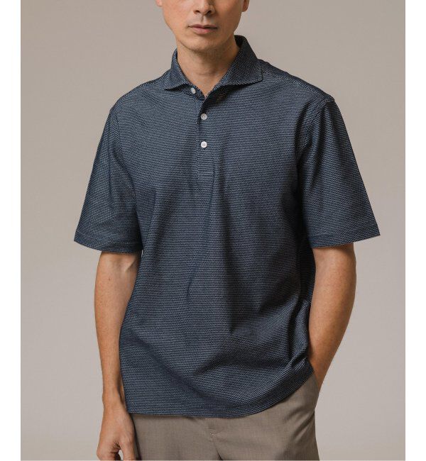 EDIFICE「《追加》"吸水速乾＆高通気機能" COOLMAX ハニカムボーダー ポロシャツ」|ポロシャツ|