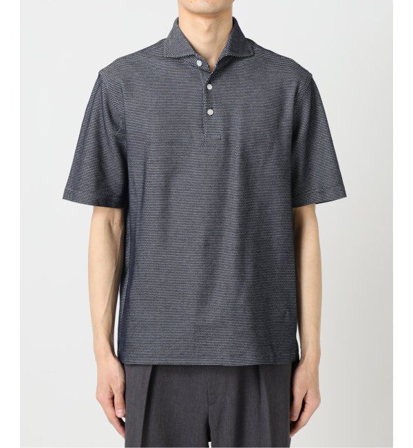 EDIFICE「《追加》"吸水速乾＆高通気機能" COOLMAX ハニカムボーダー ポロシャツ」|ポロシャツ|