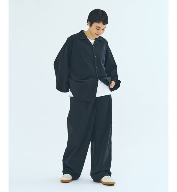 417 EDIFICE「オーバーサイズシャツ&ワイドスラックス UVカット セットアップ」|スーツ|