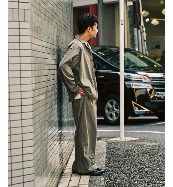 417 EDIFICE「オーバーサイズシャツ&ワイドスラックス UVカット セットアップ」|スーツ|