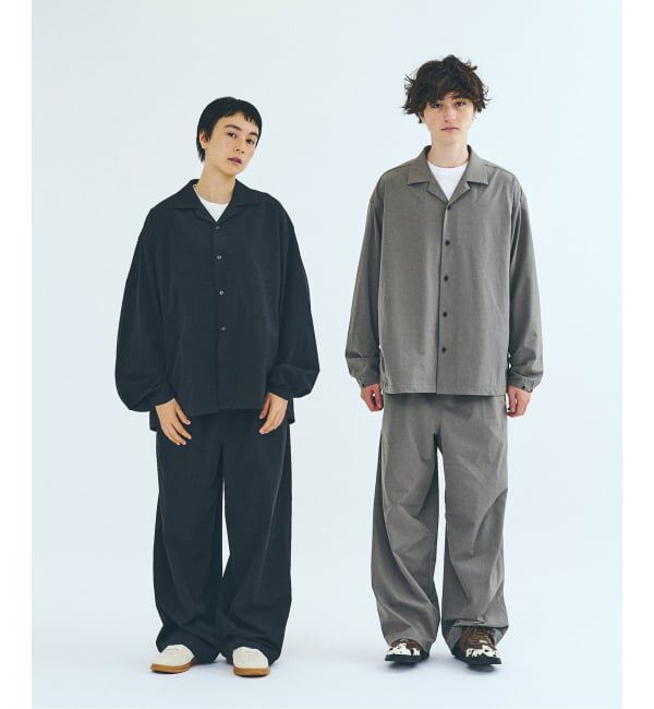 417 EDIFICE「オーバーサイズシャツ&ワイドスラックス UVカット セットアップ」|スーツ|