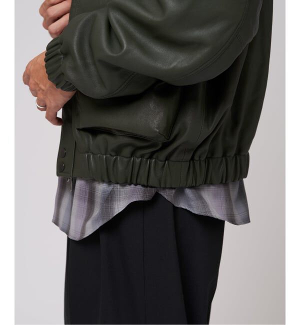 EDIFICE「A2 レザーショートブルゾン」|ライダースジャケット|