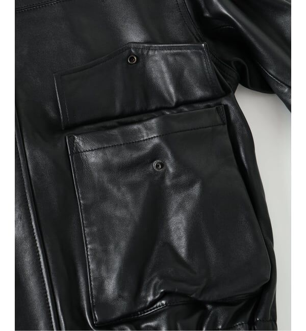 EDIFICE「A2 レザーショートブルゾン」|ライダースジャケット|